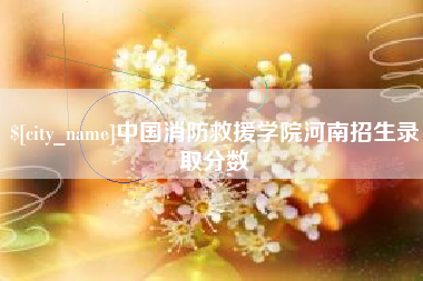 攀枝花中国消防救援学院河南招生录取分数