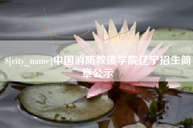 攀枝花中国消防救援学院辽宁招生简章公示