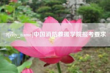 攀枝花中国消防救援学院报考要求