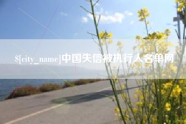 攀枝花中国失信被执行人名单网