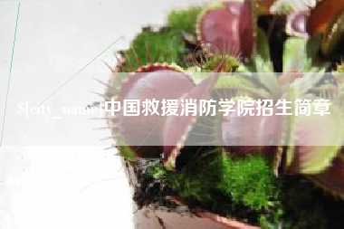 攀枝花中国救援消防学院招生简章