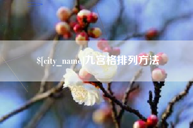 攀枝花九宫格排列方法