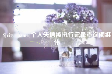 攀枝花个人失信被执行记录查询阚继伟