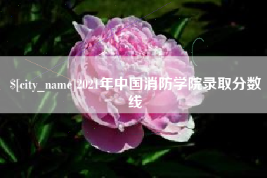 攀枝花2021年中国消防学院录取分数线