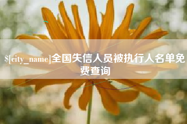 攀枝花全国失信人员被执行人名单免费查询