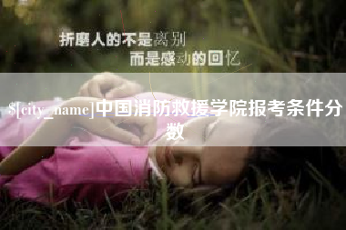 攀枝花中国消防救援学院报考条件分数