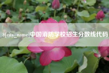 攀枝花中国消防学校招生分数线代码