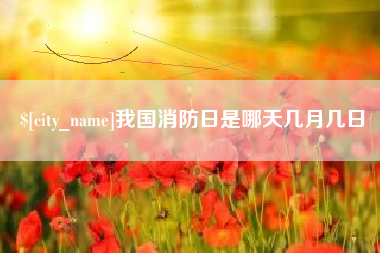 攀枝花我国消防日是哪天几月几日