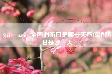 攀枝花全国消防日是哪一天宣传消防日是哪一天