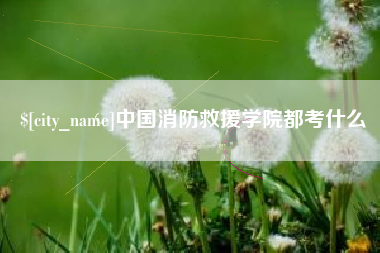 攀枝花中国消防救援学院都考什么