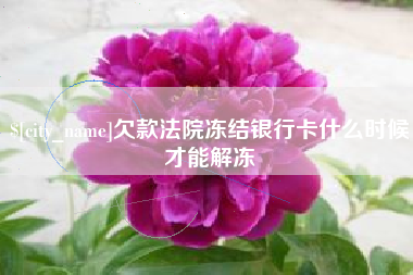 攀枝花欠款法院冻结银行卡什么时候才能解冻