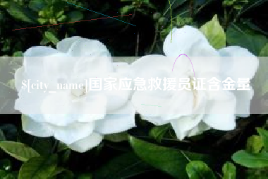 攀枝花国家应急救援员证含金量