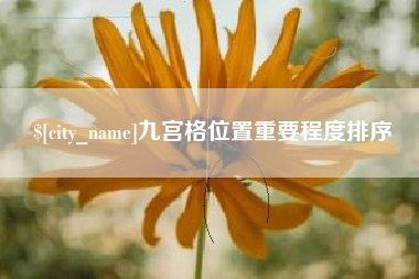 攀枝花九宫格位置重要程度排序