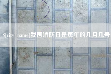 攀枝花我国消防日是每年的几月几号