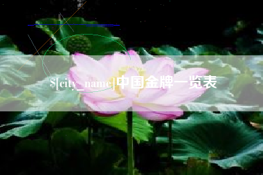攀枝花中国金牌一览表