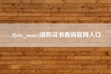 攀枝花消防证书查询官网入口