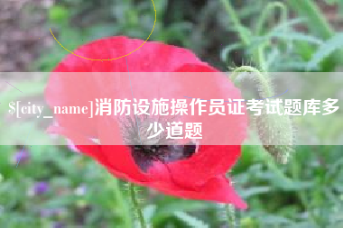 攀枝花消防设施操作员证考试题库多少道题