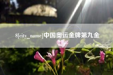 攀枝花中国奥运金牌第九金